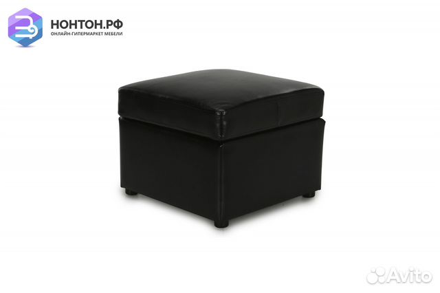 Пуф Квин экокожа черная