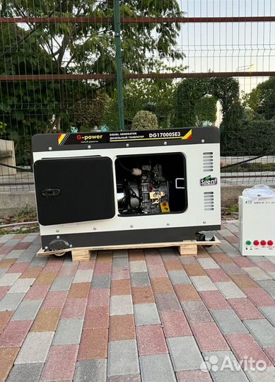 Дизельный генератор 14 кВт g-power однофазный DG17