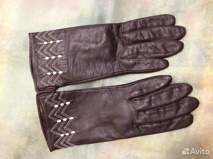 Перчатки кожаные