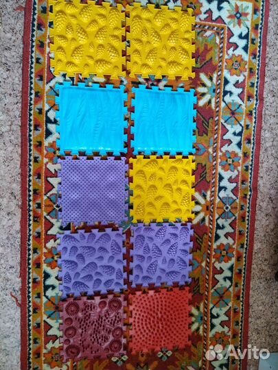 Модульный массажный ортопедический коврик 12 штук