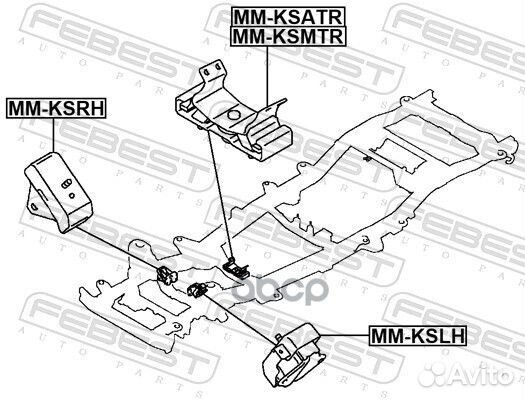 Подушка двигателя mitsubishi L200/triton/strada