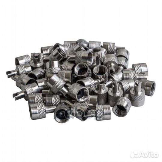 Колпачки на шинный вентиль с ключом хром металл