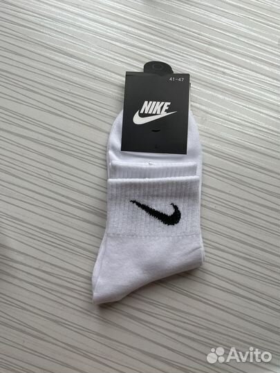 Носки nike высокие белые