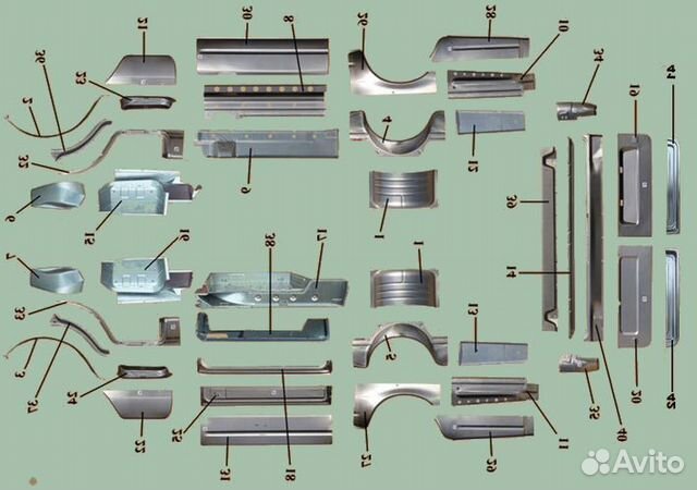 Газ 322132 схема элементы кузова список Ремкомплект кабины на газель 2705 купить в Туле Авито