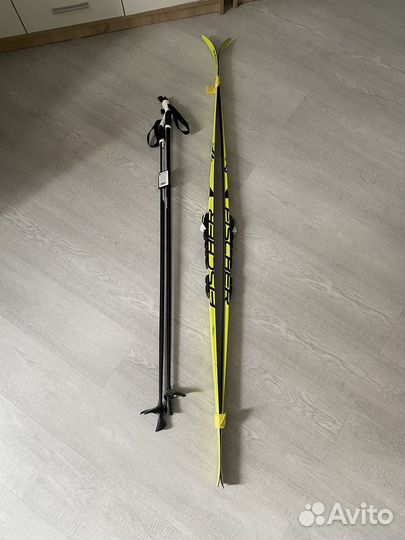 Лыжи беговые fisher и палки nordway