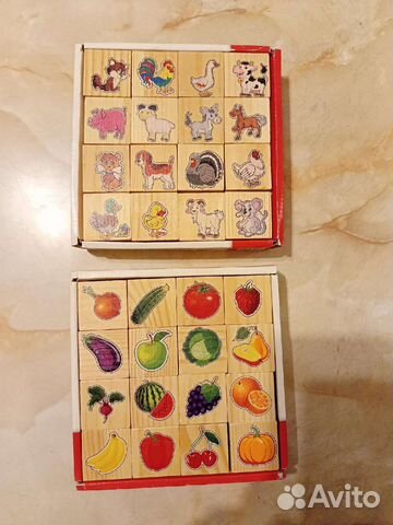 Кубики деревянные