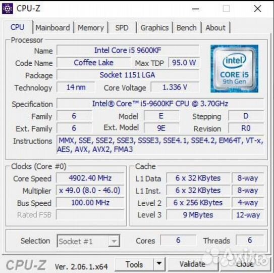 Игровой системный блок бу (I5 9600kf 5GHz+5700XT)