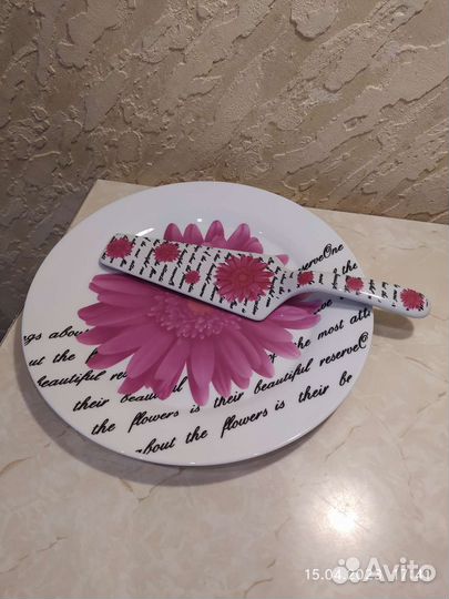 Тарелка для торта с лопаткой