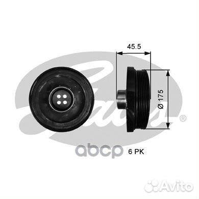 Шкив коленвала BMW E90/F10/F11/F25 N47 TVD1136