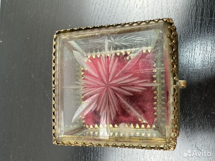 Ларец старинный редкий латунь шкатулка