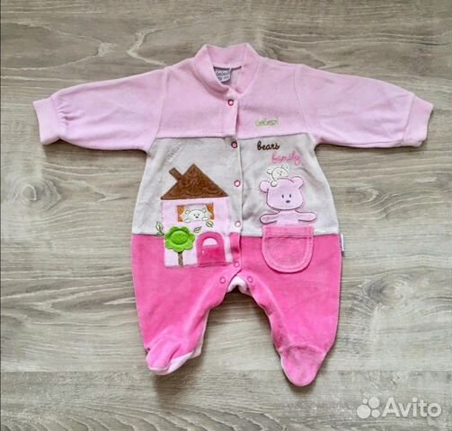 Комбинезон велюровый 3-6М