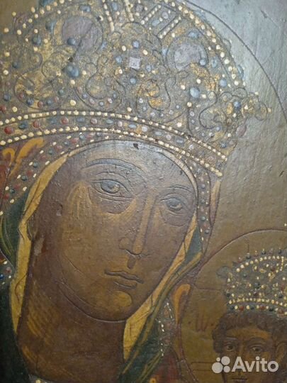 Старинная икона Богородицы 40/26см