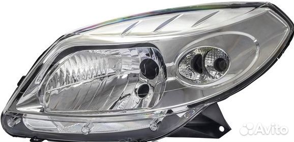 Фара левая Рено Сандеро 09-14 серебро