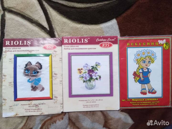 Вышивка крестом. Остатки от наборов