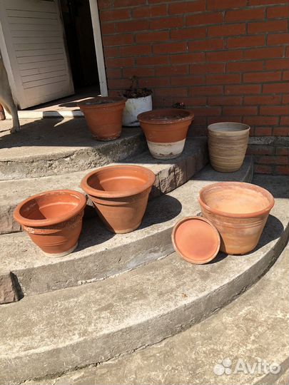 Горшки цветочные терракота и керамика