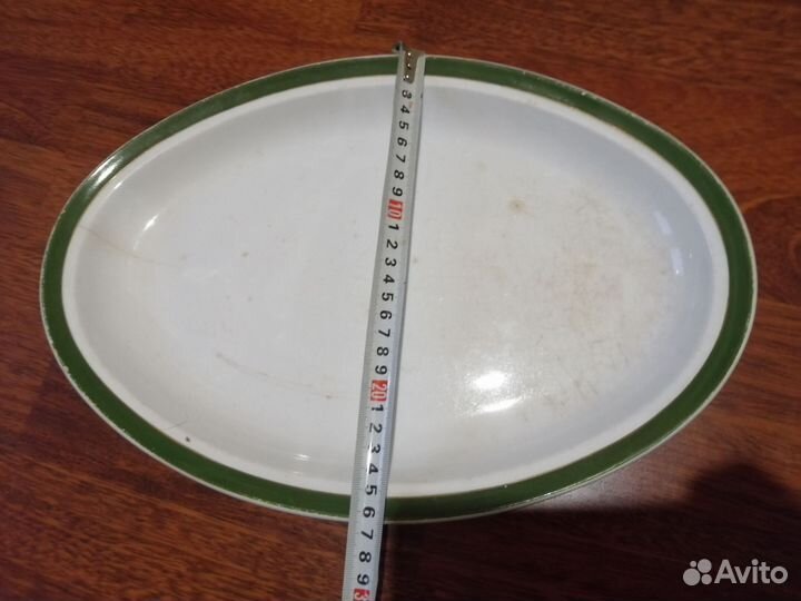 Блюдо антикварное фарфоровое