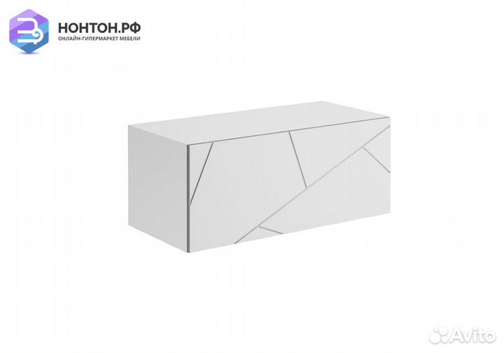 Тумба под тв подвесная Гранж тм-002 белый шагрень