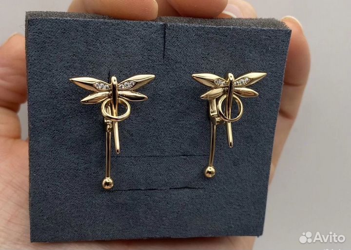 Серьги Стрекозы