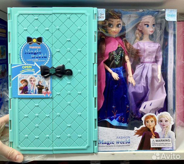 Холодное Сердце куклы Анна, Эльза + шкаф