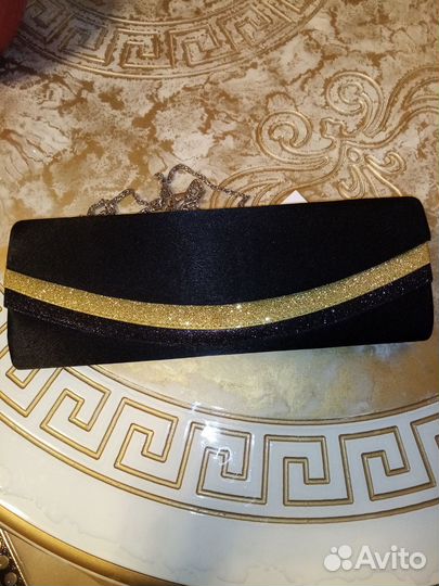 Сумка женская клатч вечерний новый золотой