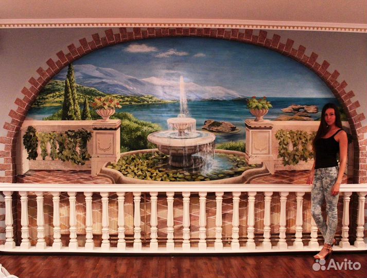 Роспись стен. Художник