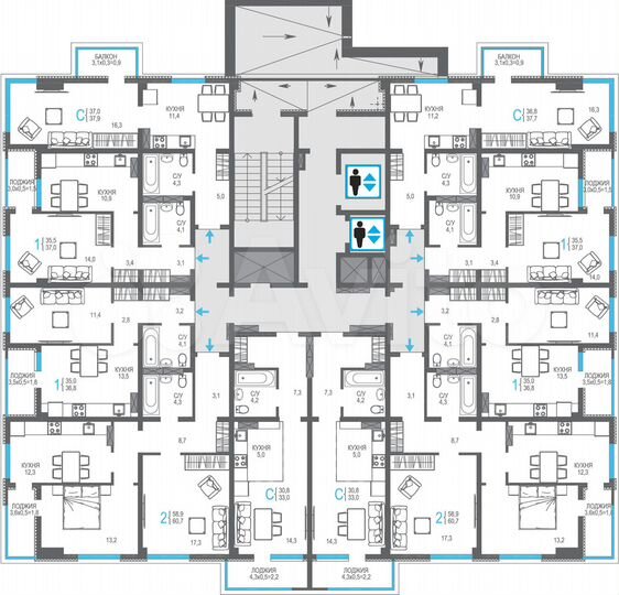 1-к. квартира, 37,7 м², 3/13 эт.
