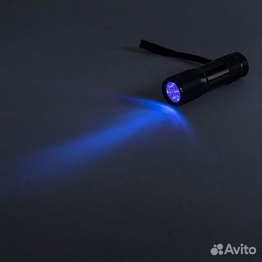 Фонарь 395нм 9 LED Ультрафиолетовый IP55 (3AAA)
