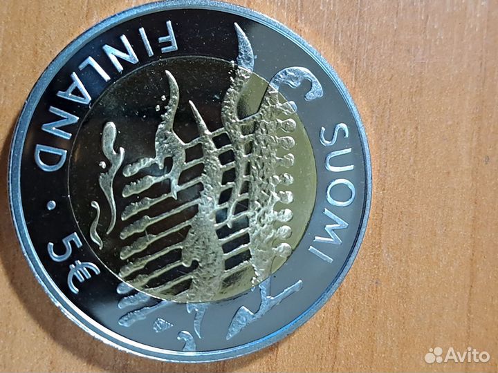 Монета 5 евро, 90 лет независимости Финляндии