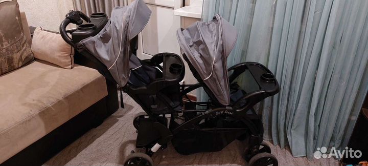 Коляска Кидс Глори Sit N Stand для двойни