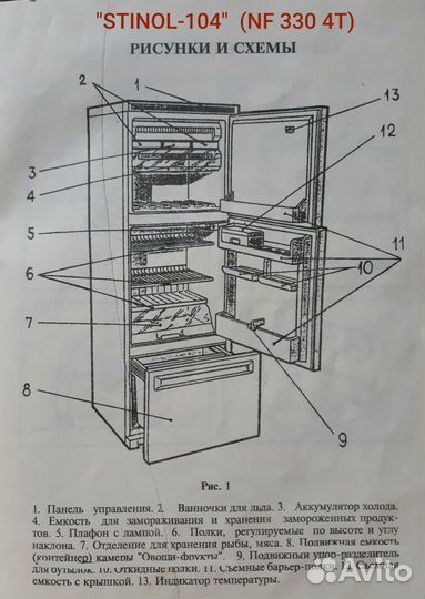 Запчасти для холодильника. Стинол