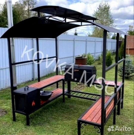 Беседка с мангалом