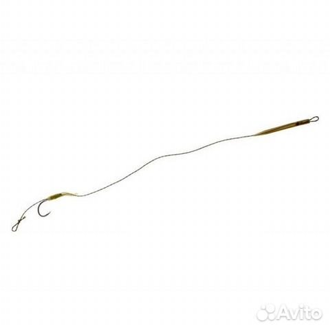 Поводок готовый с крючком и лентяйкой WG №2 25lb