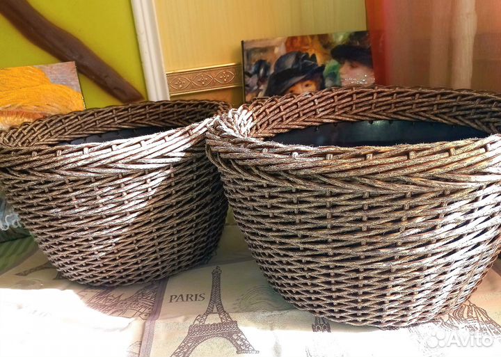 Кашпо из полиротанга Палисандр 16л