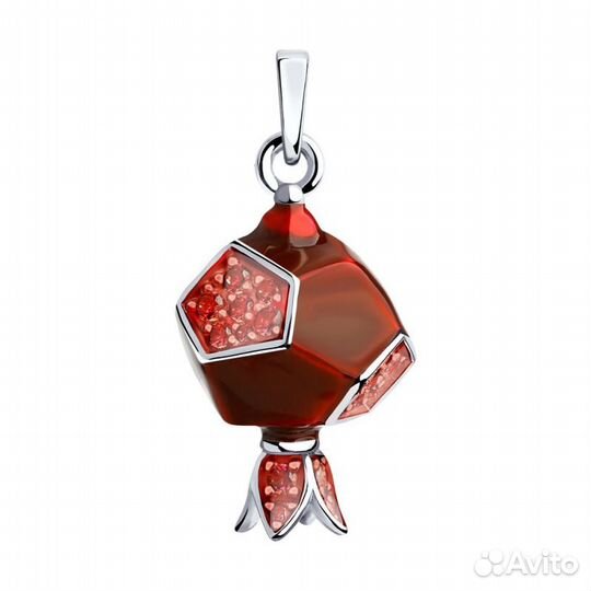 Серебряная Подвеска гранат