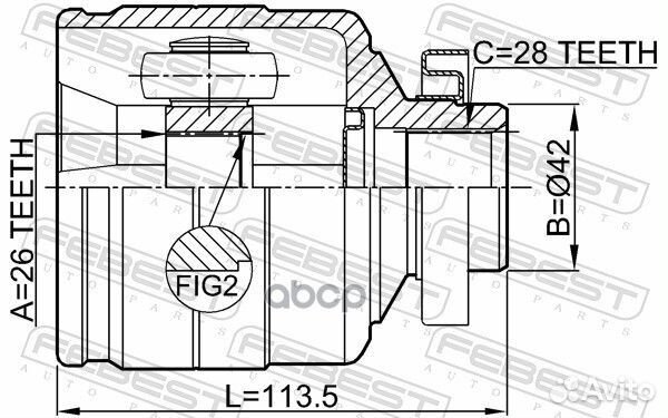 ШРУС внутренний правый 26X42X28 KIA sorento 13