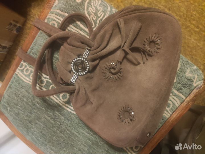 Сумка женская из натуральной замши