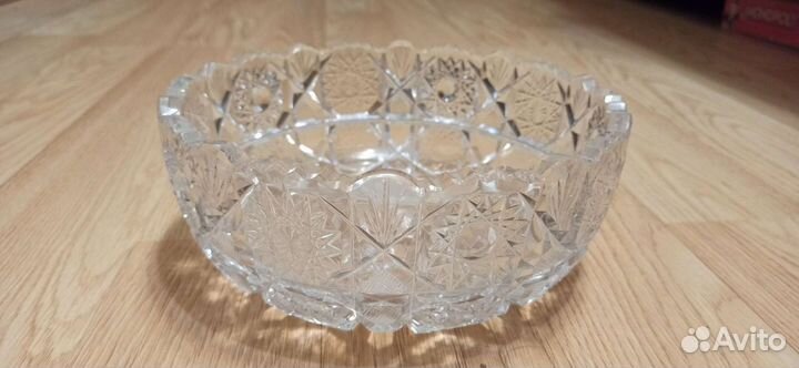 Салатник хрустальный винтаж