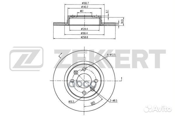 Диск торм. перед. Renault Logan 04- Twingo I