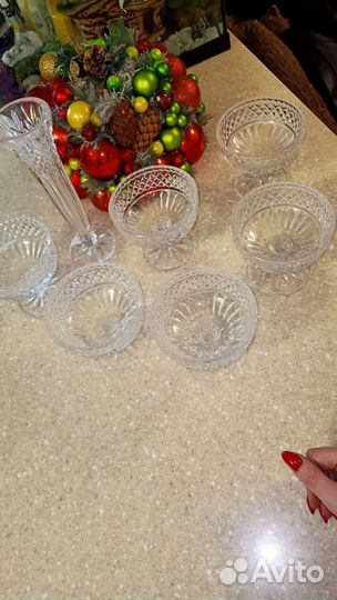 Хрустальные Фужеры бокалы креманки