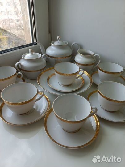 Чайный сервиз лфз золотой узор