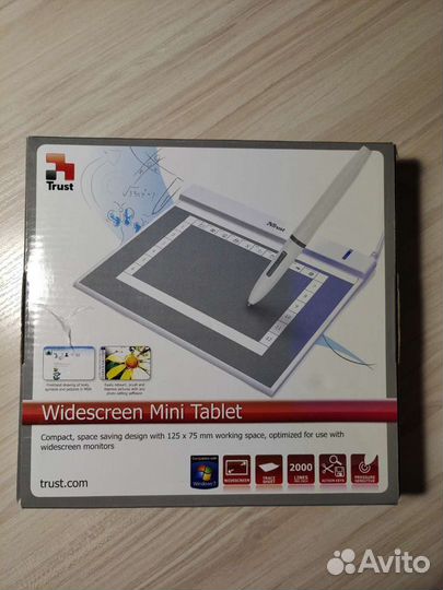Графический планшет trust Widescreen mini tablet