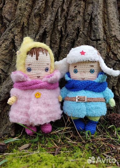 Вязаные игрушки. Кукла. Ручная работа
