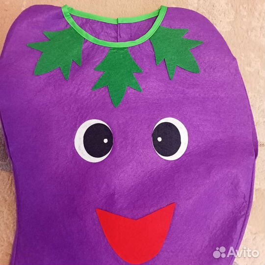 Костюм баклажана из фетра