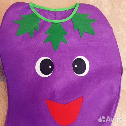 Костюм баклажана из фетра