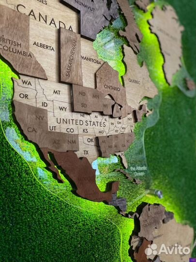 Карта мира с подсветкой