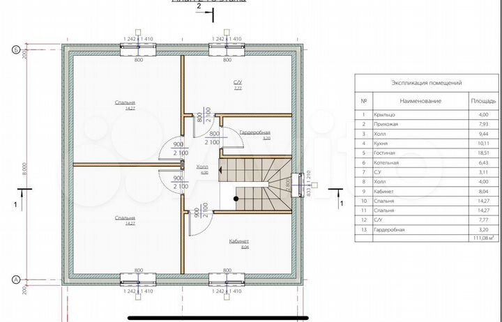 Дом 120 м² на участке 11 сот.