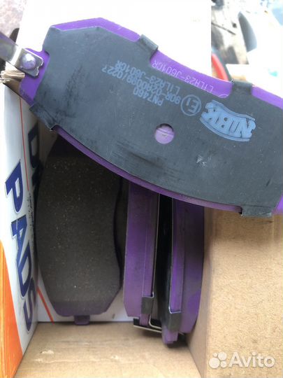 Тормозные колодки перед для 294 диска subaru