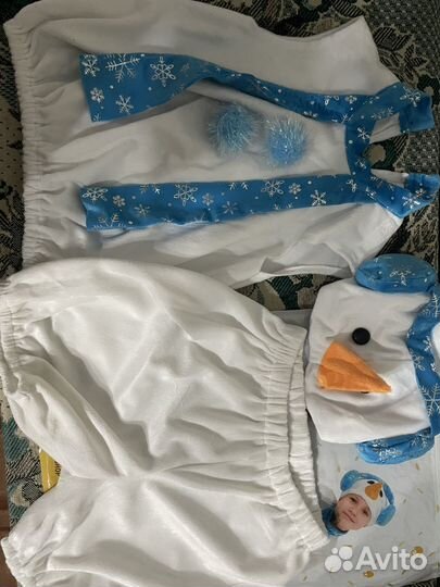 Костюм новогодний снеговик
