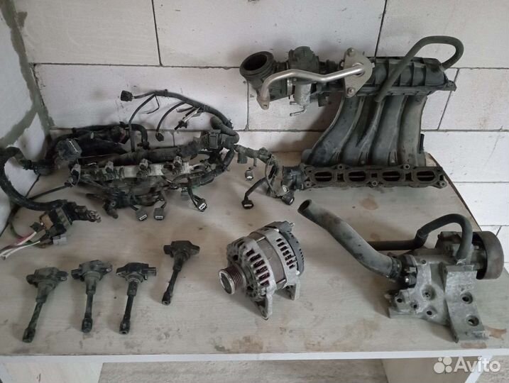 Двигатель навесное оборудование мр20 ниссан