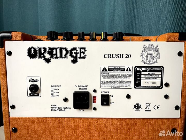 Гитарный комбик Orange Crush 20 - динамик 8